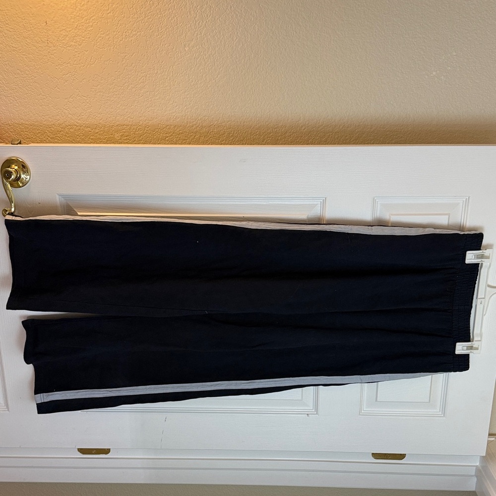 Brandy Melville Black Sweatpants with White Stripe